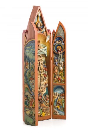 Eugeniusz Zegadło (ur. 1943), Tryptyk - Wieża Babel, 2019