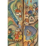 Eugeniusz Zegadło (b. 1943), Triptych - Tower of Babel, 2019