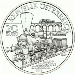 Austria 20 Euro 2007 South Railways Vienna-Triest