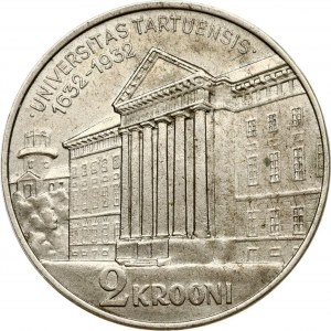 Estonia 2 Krooni 1932 Tercentenary - University of Tartu
