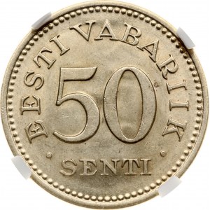 Estonia 50 Senti 1936 NGC MS 63