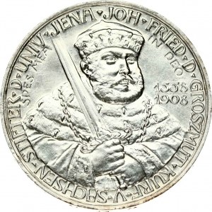 Germany SAXE-WEIMAR-EISENACH 5 Mark 1908 Jena University 350th Anniversary