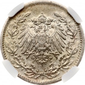 Deutschland 1/2 Mark 1917 F NGC MINT ERROR MS 62