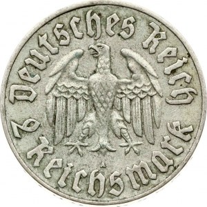 Germany Weimar Republic 2 Reichsmark 1933 A Martin Luther