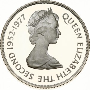 Gibraltar 25 Pence 1977 Silberjubiläum