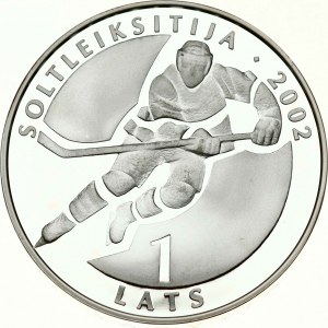 Lettland 1 Lats 2001 Eishockey