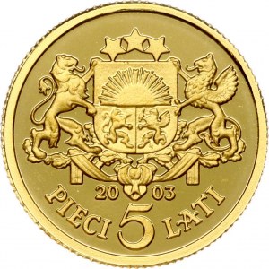 Latvia 5 Lati 2003 Commemorative coin 'Five lats'