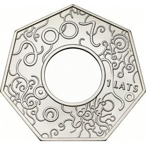 Latvia 1 Lats 2007 Coin of Digits