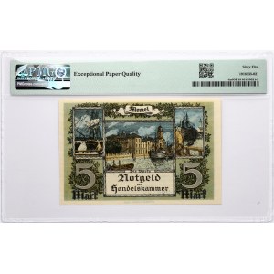 Memel 5 Mark 1922 PMG 65 Gem Uncirculated EPQ
