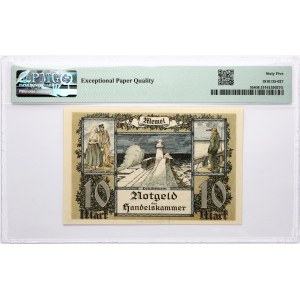 Memel 10 Mark 1922 PMG 65 Gem Uncirculated EPQ