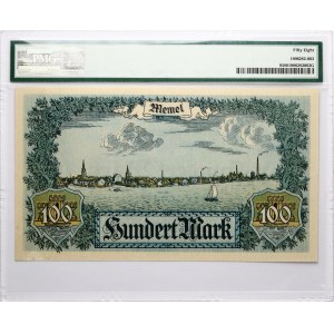 Memel 100 Mark 1922 PMG 58 Choice About Unc