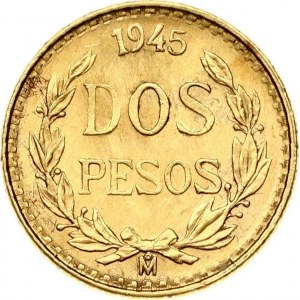Mexico 2 Pesos 1945 Mo