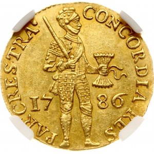 Netherlands Utrecht Ducat 1786 NGC MS 62 TOP POP