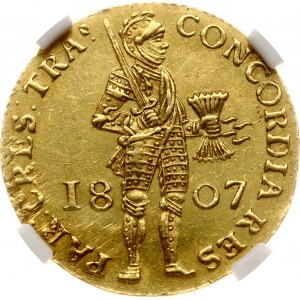 Netherlands Utrecht Ducat 1807 NGC UNC DETAILS
