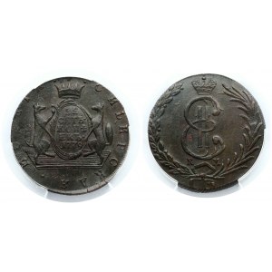 Siberia 10 copechi 1779 КМ PCGS AU58