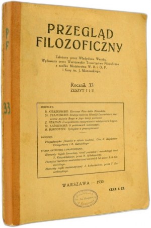Philosophical Review - Warsaw 1930