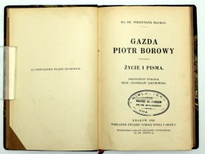 F. Machy - Gazda Piotr Borowy - Life and Writings - Cracow 1938