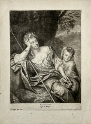 Godfrey KNELLER (1646-1723), Dama z Amorkiem, ok. 1720