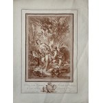 Francois BOUCHER (1703-1770), Niespodziewany towarzysz kąpieli (tyt. oryg.: „La baigneuse surprise”), przed 1756