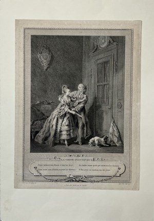 Jean Honore FRAGONARD (1732-1806), Niezapowiedziana wizyta (tyt. oryg. „La Visite Inattendue”), Paryż 1774