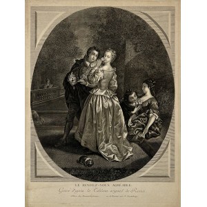 Jean RAOUX (1677-1734), Randka w parku, Paryż po 1793
