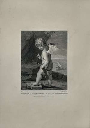 Guido RENI (1575-1642), Miłosna zasadzka (tyt. oryg.: „Silentium et tenebras Amor...”), ok. 1800