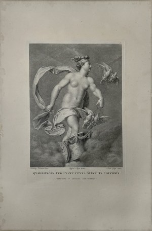 Rafael SANTI (1483-1520), Wenus w kwadrydze ciągnięta przez białe gołąbki (tyt. oryg.: „Quadrijugis per inane Venus subvecta Columbis), ok. 1800