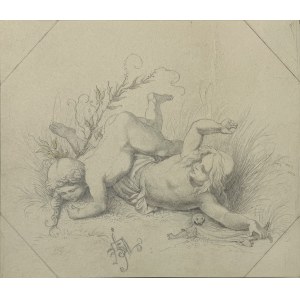 Artysta nieokreślony, niemiecki, MONOGRAMISTA AIS (?), Nie ma to jak leżeć!, II poł. XIX w.