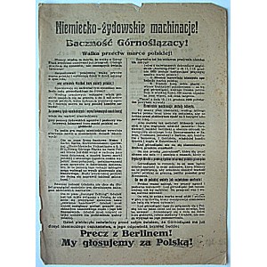 [PRWEB]. German-Jewish machinations! Attention Upper Silesians! Fight against the Polish mark! [...]...