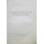 SAWICKI JAKUB. Studi sulla posizione giuridica delle minoranze religiose nello Stato polacco. W-wa 1937. Wyd...