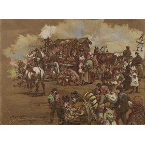 Tadeusz RYBKOWSKI (1848-1926), Targ na Placu Bernardyńskim we Lwowie - studium, 1894