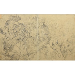 Stanisław BATOWSKI-KACZOR (1866-1946), Szarża hussarii, 1922
