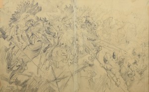 Stanisław BATOWSKI-KACZOR (1866-1946), Szarża husarii, 1922
