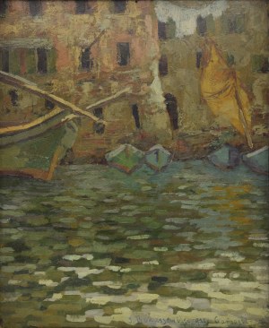 Jan BOHUSZEWICZ (1878-1935), Stary port rybacki w Camogli, 1921