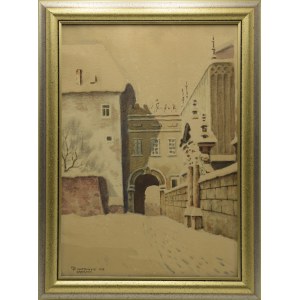 Marian SZCZERBIŃSKI (1900-1981), Porte de Vasa au château de Wawel, 1938