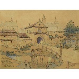 Zygmunt WIERCIAK (1881-1950), Brama Wiślna - Stary Kraków, 1943