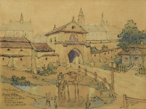 Zygmunt WIERCIAK (1881-1950), Brama Wiślna - Stary Kraków, 1943