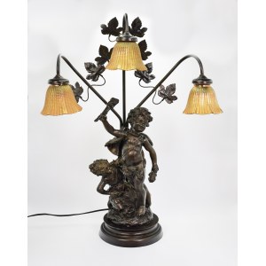 Three-candle lamp, electric