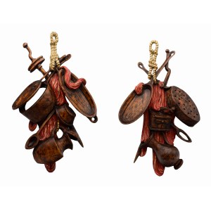 A pair of electrified wall sconces