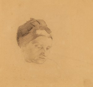 Jacek Malczewski (1854 Radom - 1929 Kraków), Studium głowy kobiecej (Portret matki artysty - Maria Korwin-Szymanowska Malczewska)
