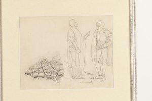 Jacek Malczewski (1854 Radom - 1929 Kraków), Szkic ubiorów renesansowych, lata 70. XIX w.