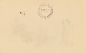 Jacek Malczewski (1854 Radom - 1929 Kraków), Koń i postać w pejzażu (dwa współoprawne rysunki)