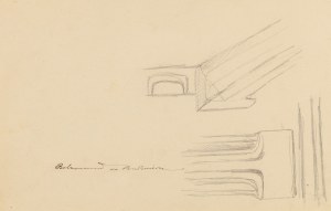 Jacek Malczewski (1854 Radom - 1929 Kraków), Szkic detalu architektonicznego