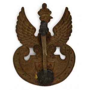 Orzeł projektu Czesława Jarnuszkiewicza, emblemat artylerii na tarczce
