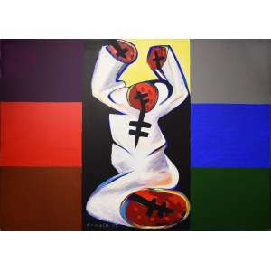 Marian CZAPLA (1946-2016), A o szaty moje rzucili los, z cyklu: Ecce homo, 2003