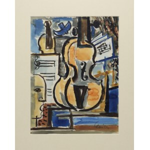 Alfred LENICA (1899-1977), Kompozycja ze skrzypcami, 1948