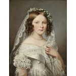 Marcin Jabłoński (1801-1876), Portret młodej kobiety w welonie, 1838