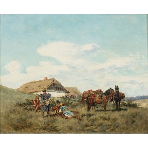 Władysław Karol Szerner (1870-1936), Cosaques au repos, vers 1910