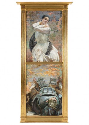 Jacek Malczewski (1854-1929), Powrót do ojczyzny, 1916: Porzuć żałobę / Powrót rycerza