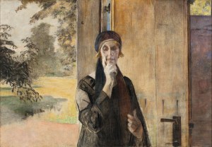 Jacek Malczewski (1854-1929), Portret żony artysty, ok. 1925